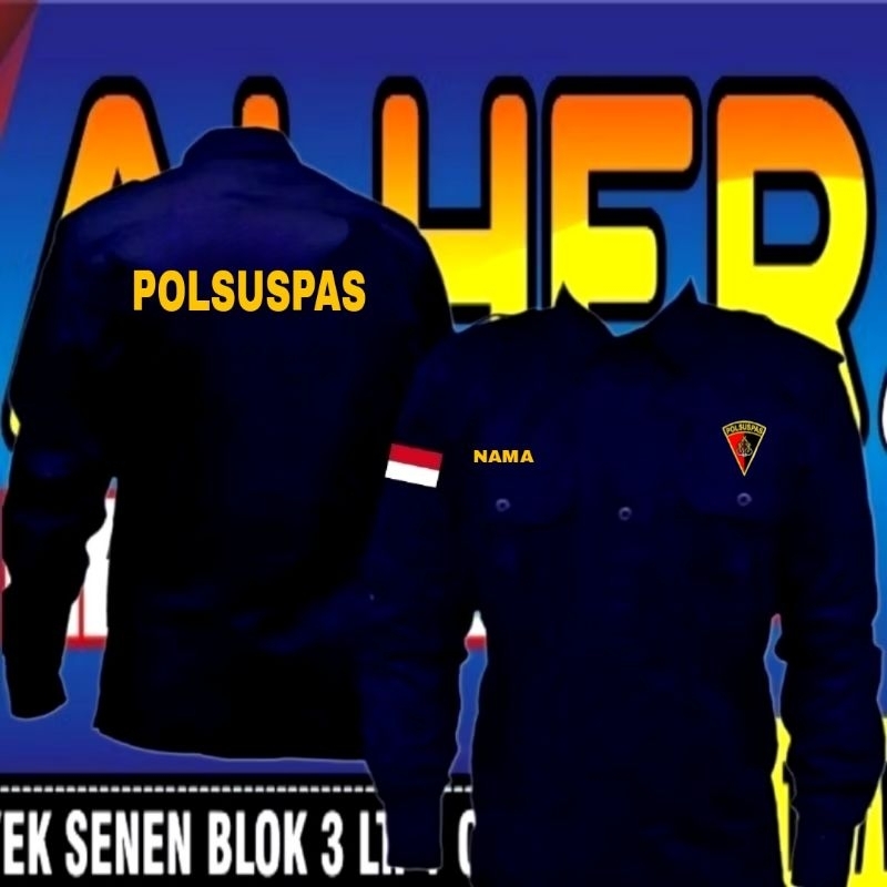 kemeja POLSUSPAS logo terbaru baju POLSUSPAS seragam POLSUSPAS Pdh POLSUSPAS Pdl POLSUSPAS kemeja ke