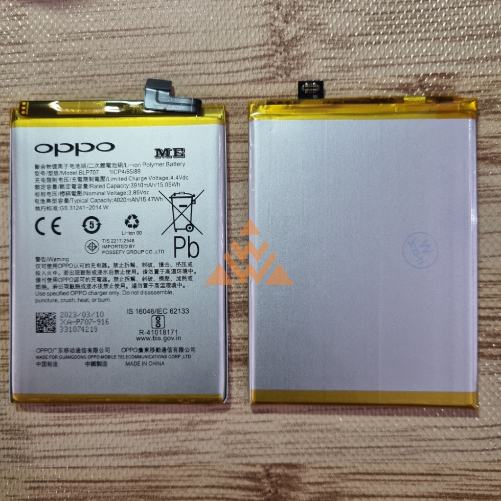 Baterai Oppo F11/BLP707/BLP 707 Kwalitas ME Batre Batrai
