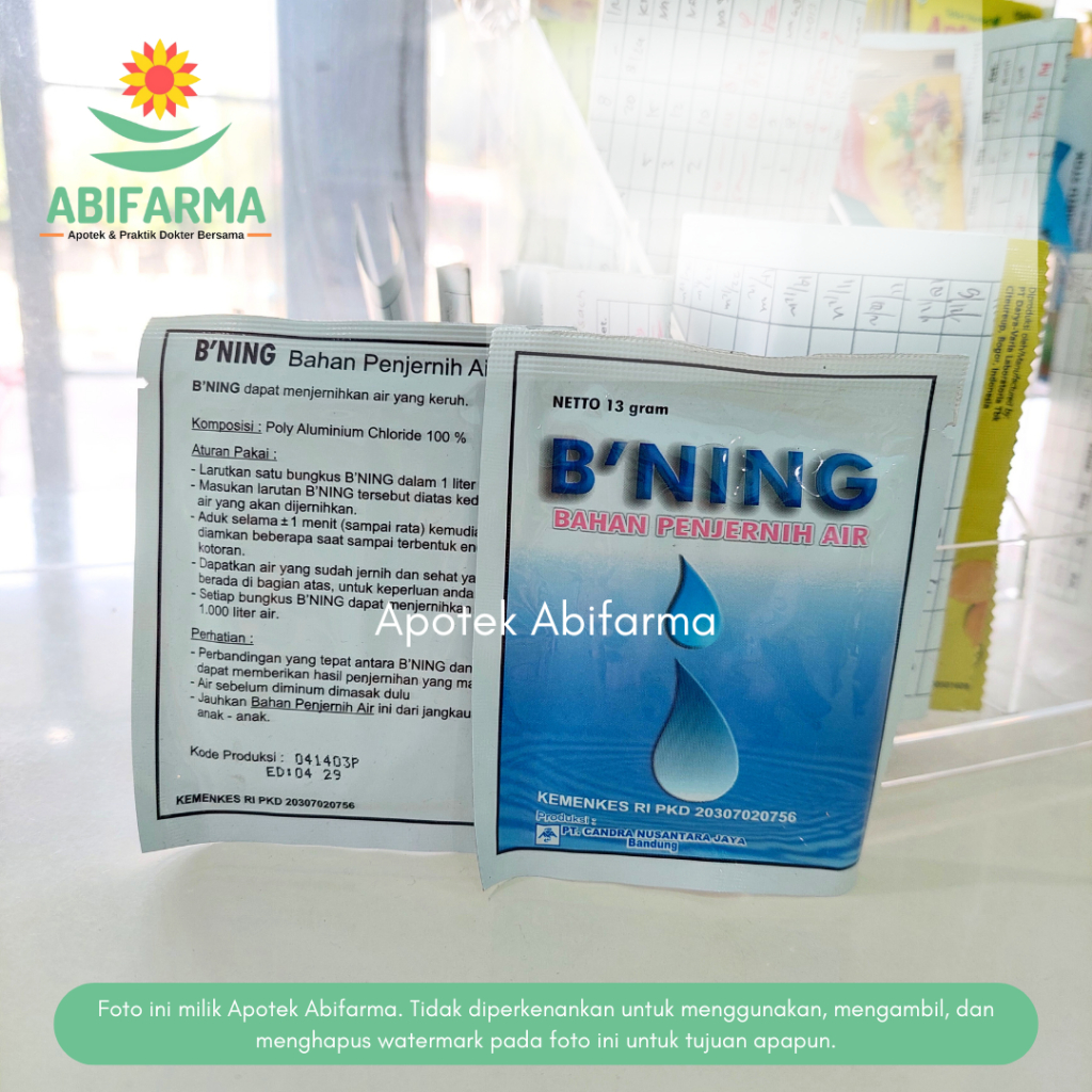 'B'ning Bening Penjernih Air Sachet 13gr