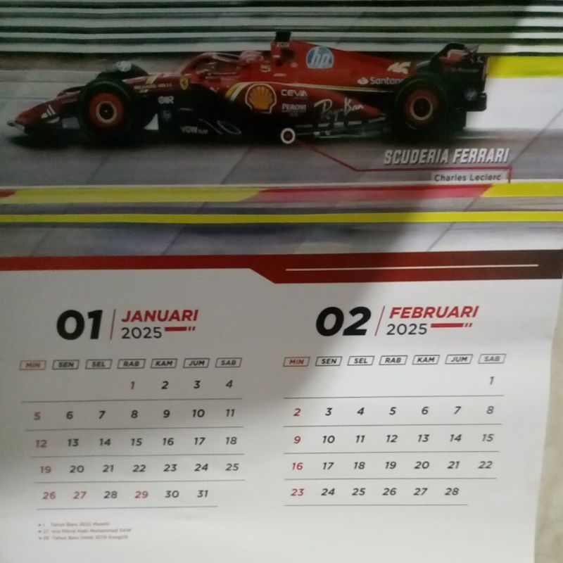 

kalender Dinding Dwiwulan 2025 Berisikan 6 Lembar.