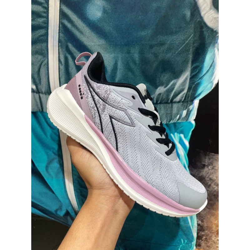 SALE DIADORA RUNNING GREY PINK ORIGINAL STORE