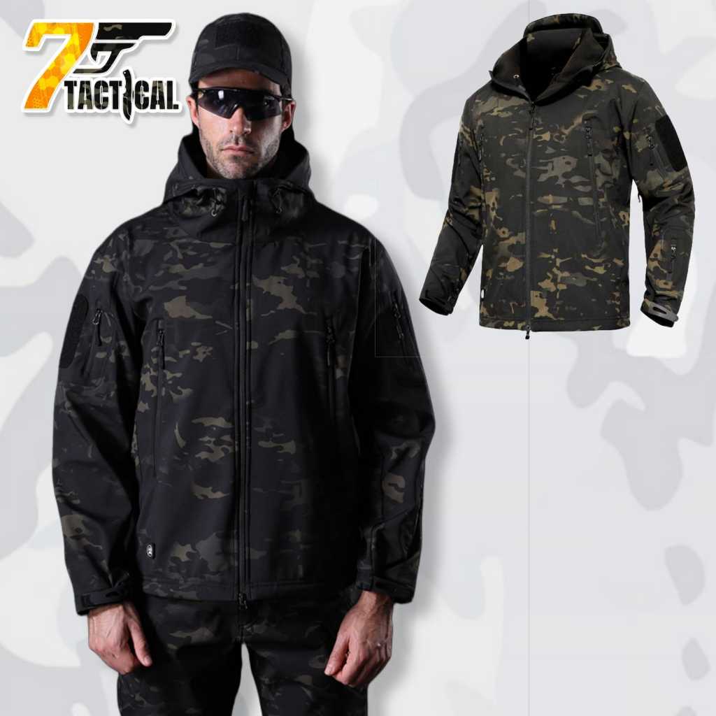 Jaket Tad import HITAM MULTICAME jaket tactical Pria jaket Pria waterproof jaket tactical oudoor jak