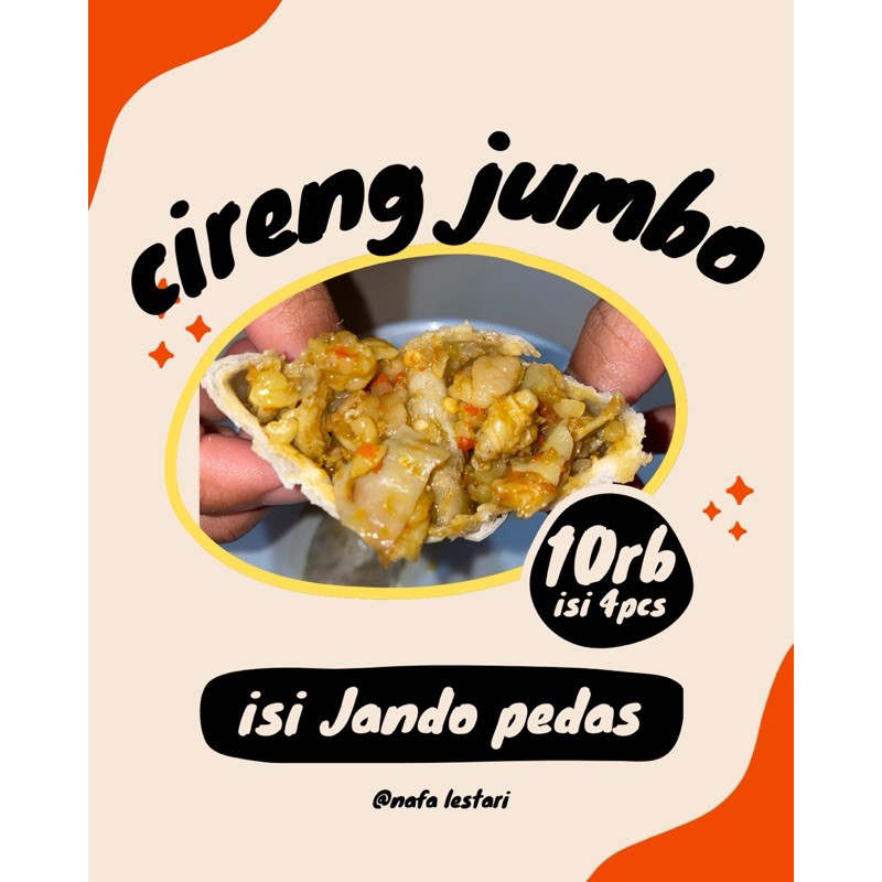 

Cireng jumbo isi jando pedas kualitas premium isi 4