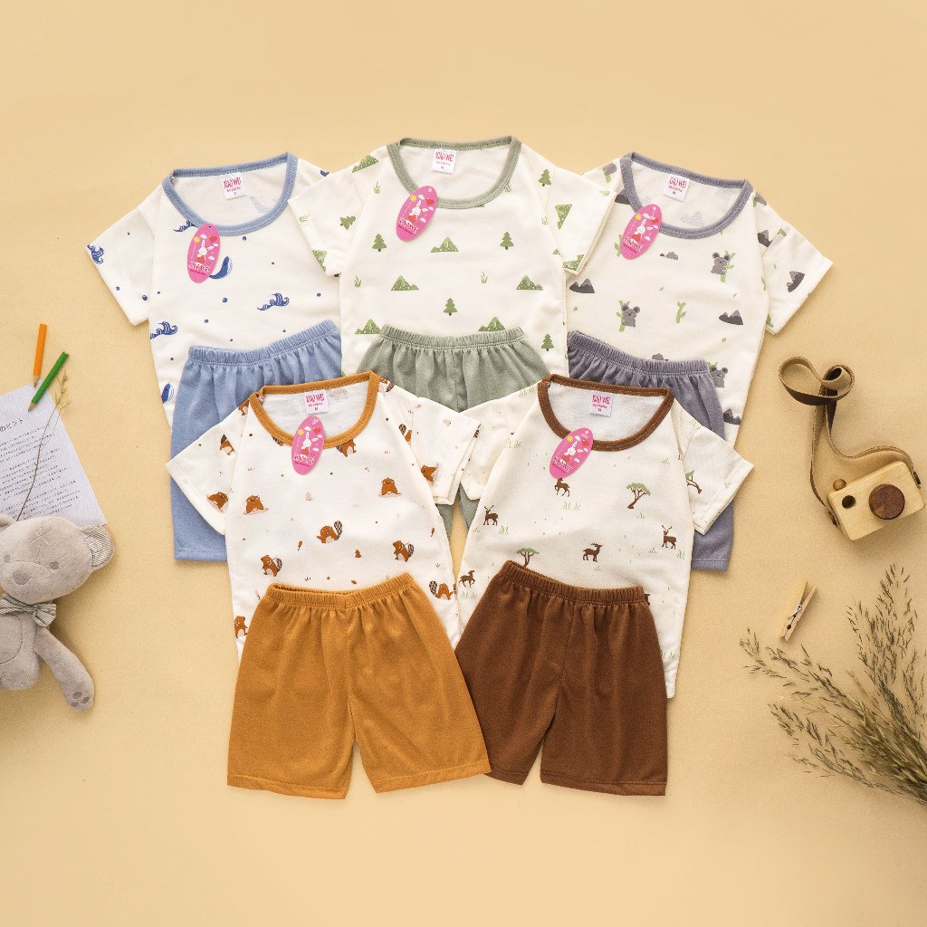 Setelan Anak Bayi Laki Laki Nature Tone/ Baju Bayi Laki Laki / Baju Anak Laki Laki / Baju Anak Anak