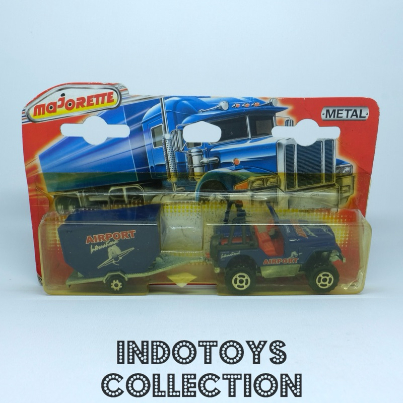 Majorette ~ Airport Luggage Service Jeep & Trailer