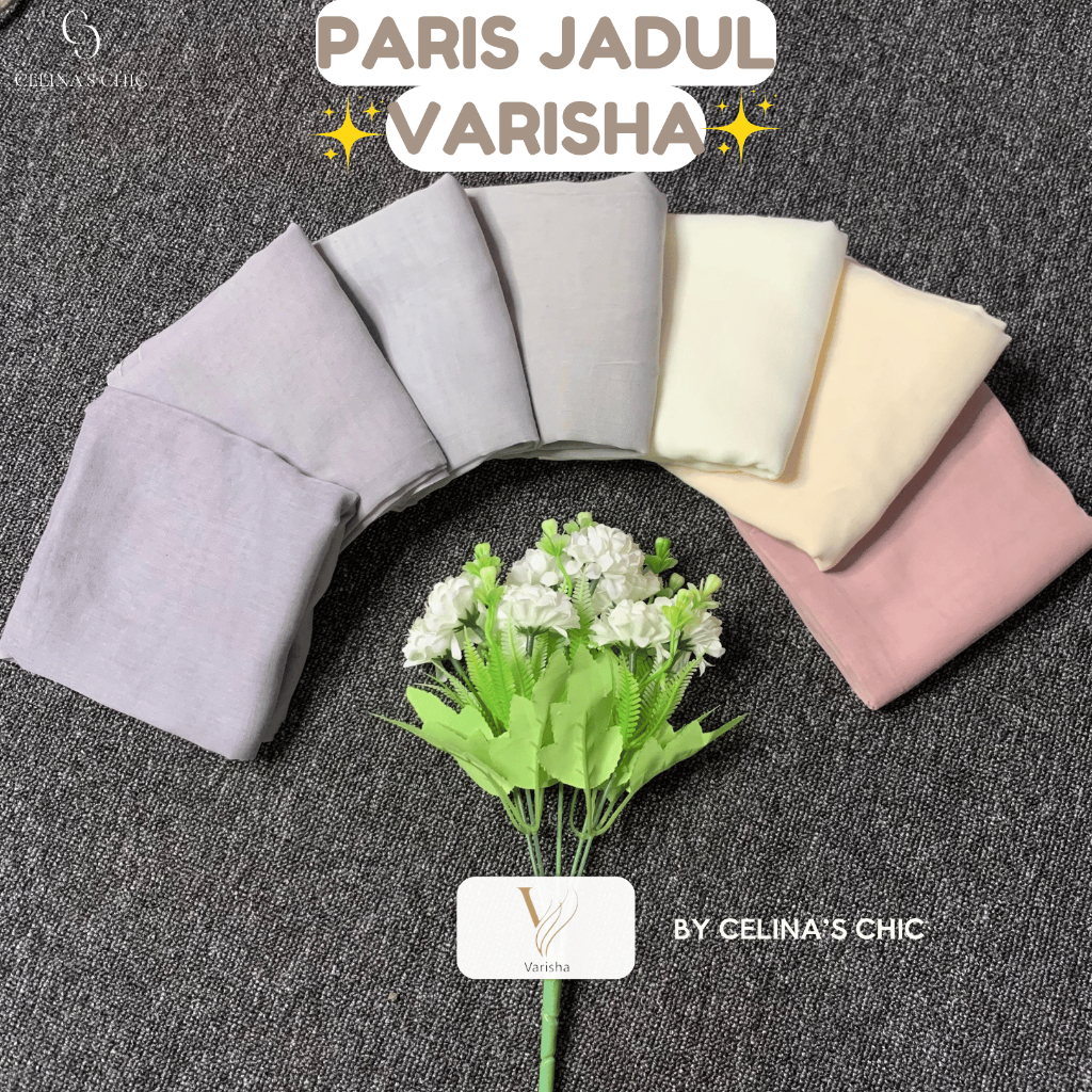Hijab Segiempat Paris Jadul Ori Varisha - Paris Legend Premium Anti Letoy Tegak