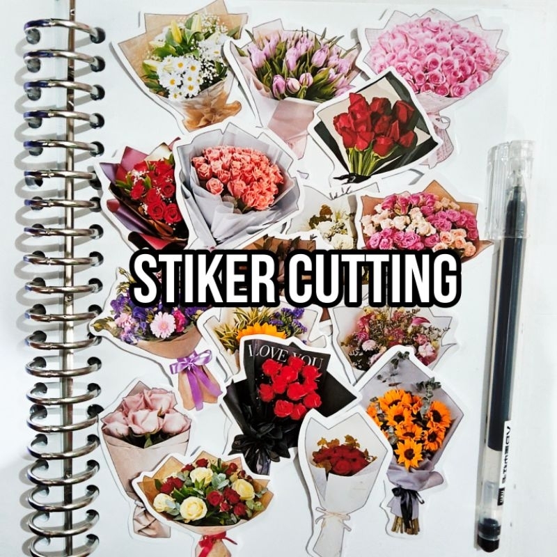 

(16PCS) STIKER BUCKET BUNGA AESHTETIC STIKER JURNAL STIKER CUTTING