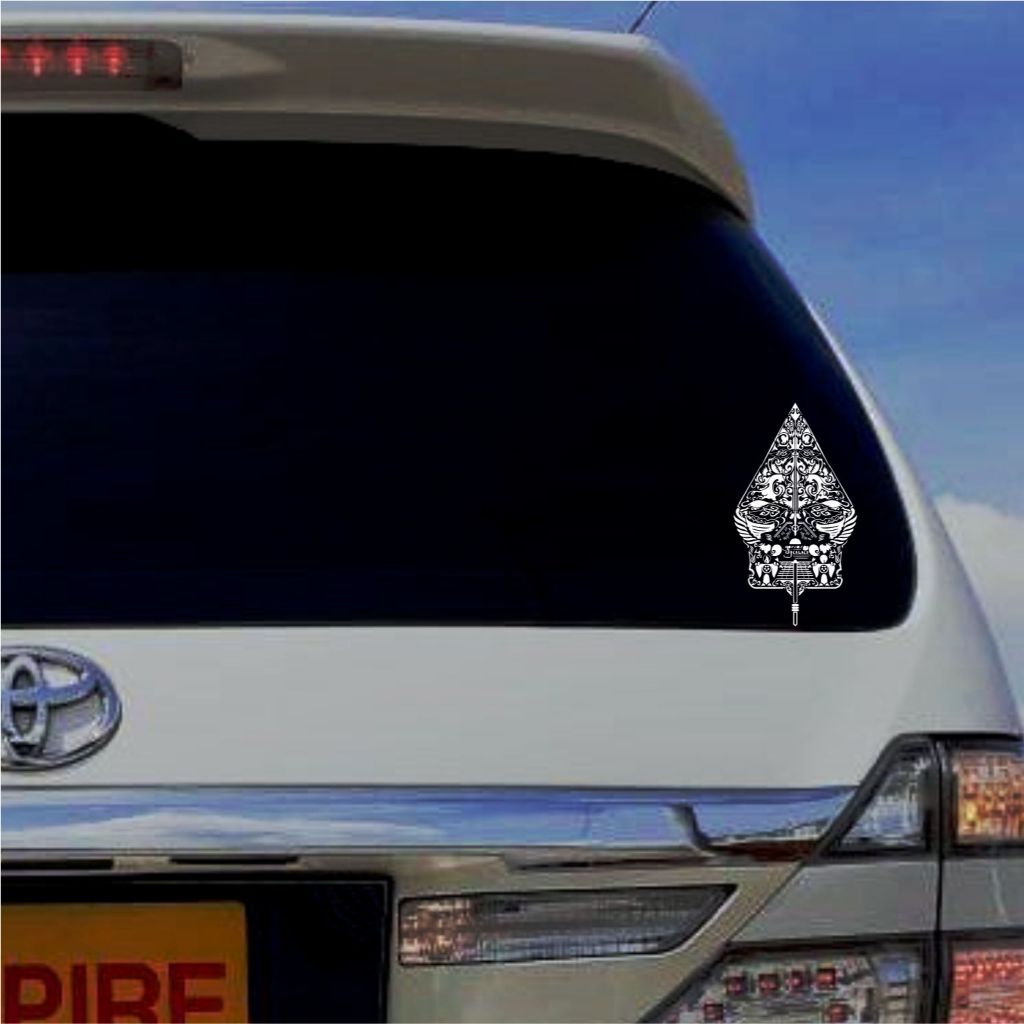 stiker mobil wayang gunungan wayang cutting sticker kaca mobil variasi keren murah berkualitas