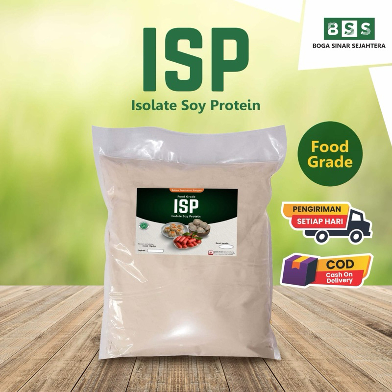 

ISP Food Grade 500gr - Isolated Soy Protein / Pengenyal, Penstabil & Pengikat lemak bakso, sosis, dimsum dll