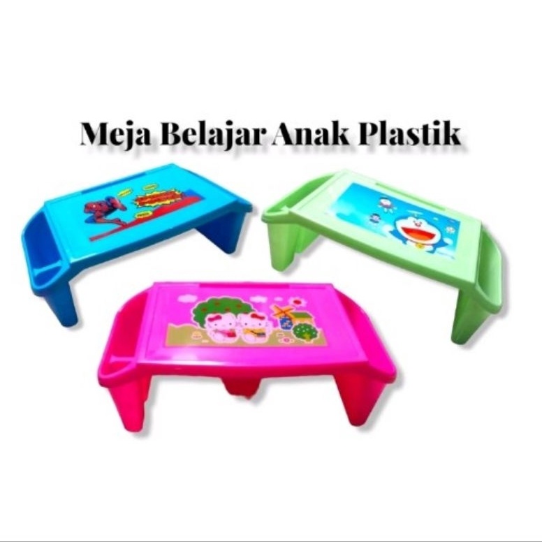 Best Seller meja belajar laci karakter plastik