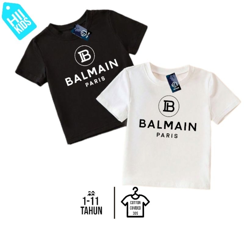 Kaos Anak Balmain Paris Kaos Distro Hitam dan Putih