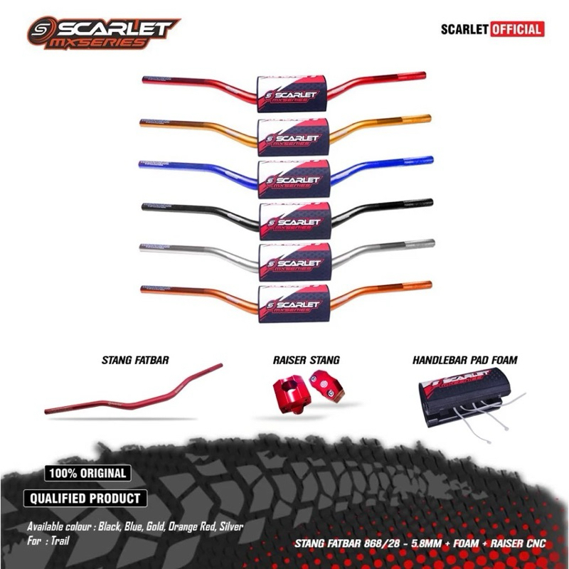 STANG FATBAR SCARLET 5.8 MM STANG MOTOR TRAIL SUPERMOTO