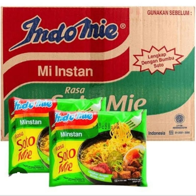 

Indomie mie instan rasa soto mie (1dus/40pcs)