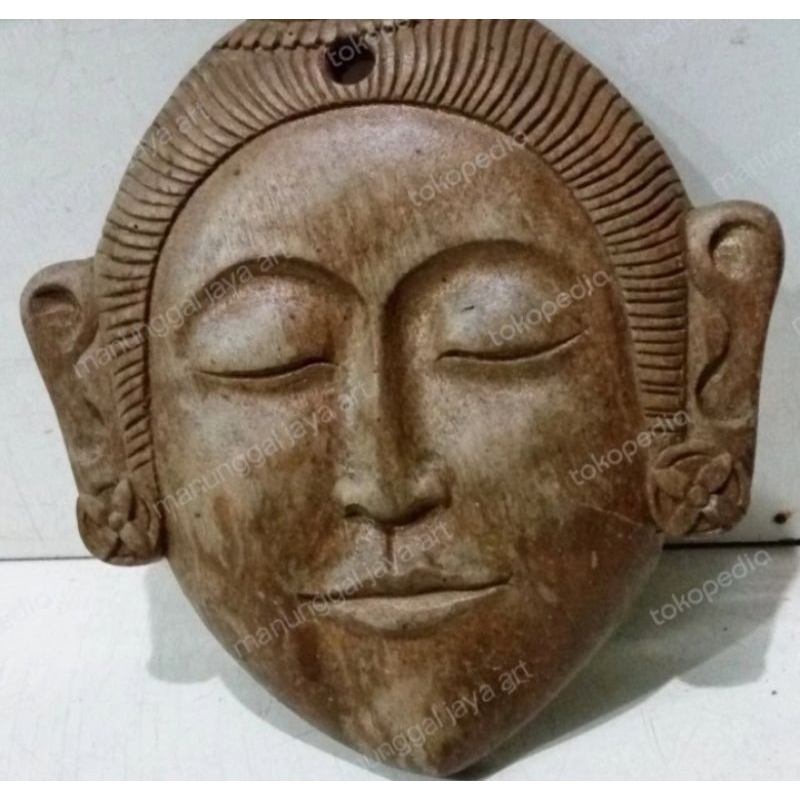 TOPENG KAYU BUDHA TIDUR