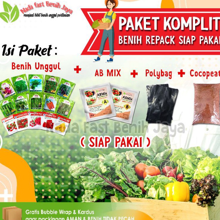 Produk Viral  Bibit tanaman sayur paket lengkap  bibit sayuran  benih sayuran unggulan