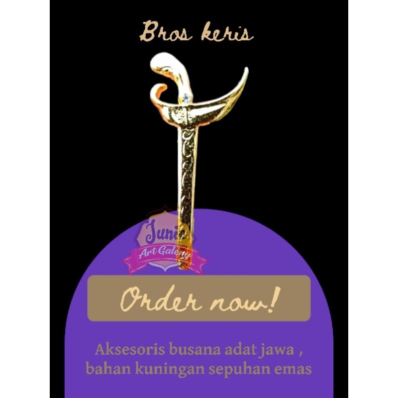 BROS  / PIN SEPUH EMAS ASLI / BROS BESKAP BUSANA ADAT JAWA KEJAWEN / BROS ETNIK / BROS VITAGE