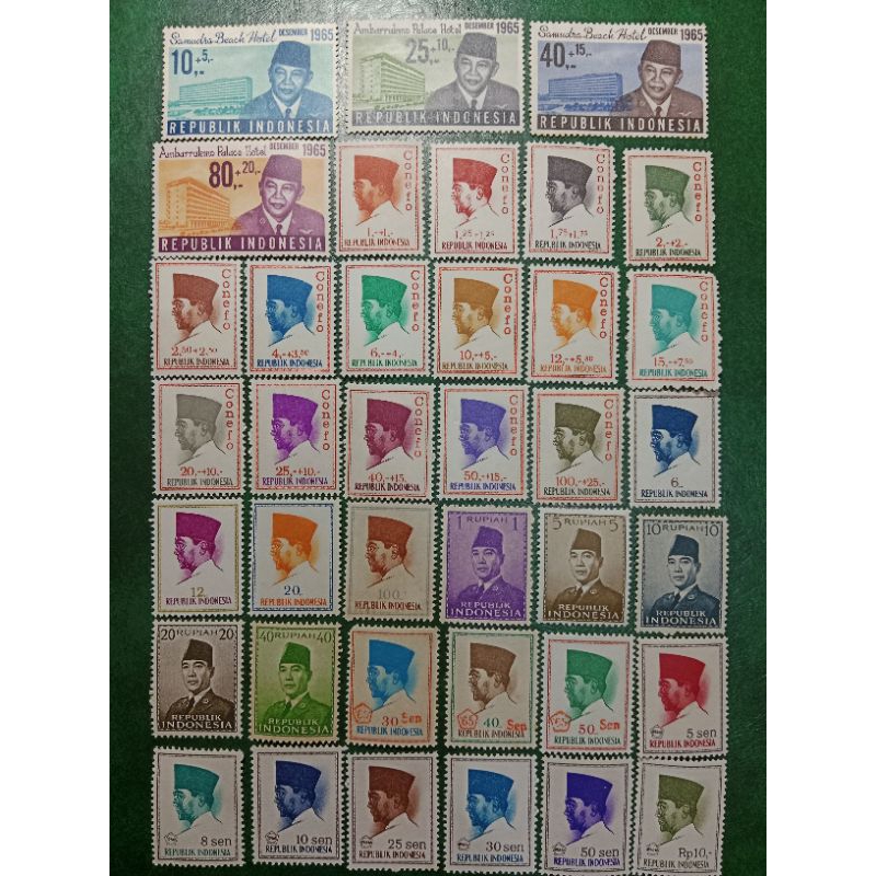 

Prangko Indonesia 38 Pcs Campur Soekarno UN USED