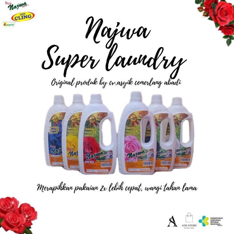 Pewangi Laundry Pelicin Setrika Najwa 1L: Solusi Praktis untuk Pakaian Rapi & Wangi