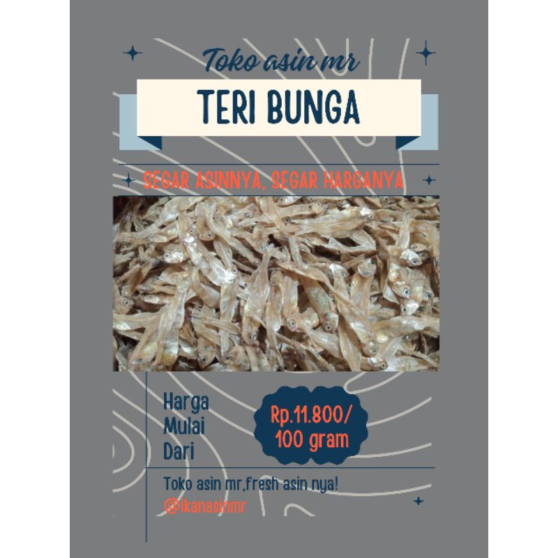 

Teri Tawar Bunga 100/250 gram (Gratis ongkir)