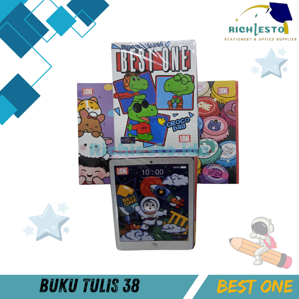 

1 PACK 10PCS-BEST ONE-BUKU TULIS GARIS 38 LEMBAR-Buku Note-Buku Agenda/Per Pack