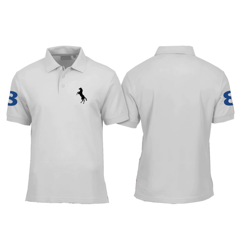 KAOS POLO KERAH KUDA BERDIRI BEBAS REQUES ANGKA UNTUK LENGAN KANAN, Bisa custom satuan Bisa reques s