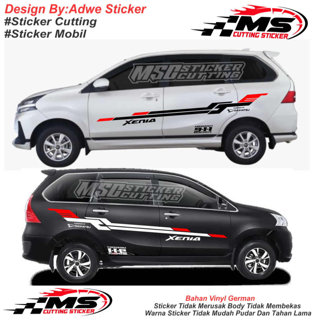 Stiker sticker Mobil Daihatsu Xenia Cutting stiker mobil Xenia Old terbaru Untuk semua tipe mobil te