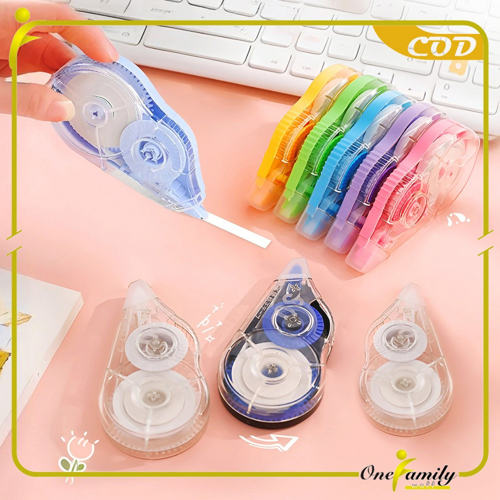 

ONE-A113 Correction Tape Polos Tipe X Kertas Roll Serbaguna / Pita Koreksi Peralatan Sekolah Anak / Tip Ex Correction Students Stationary