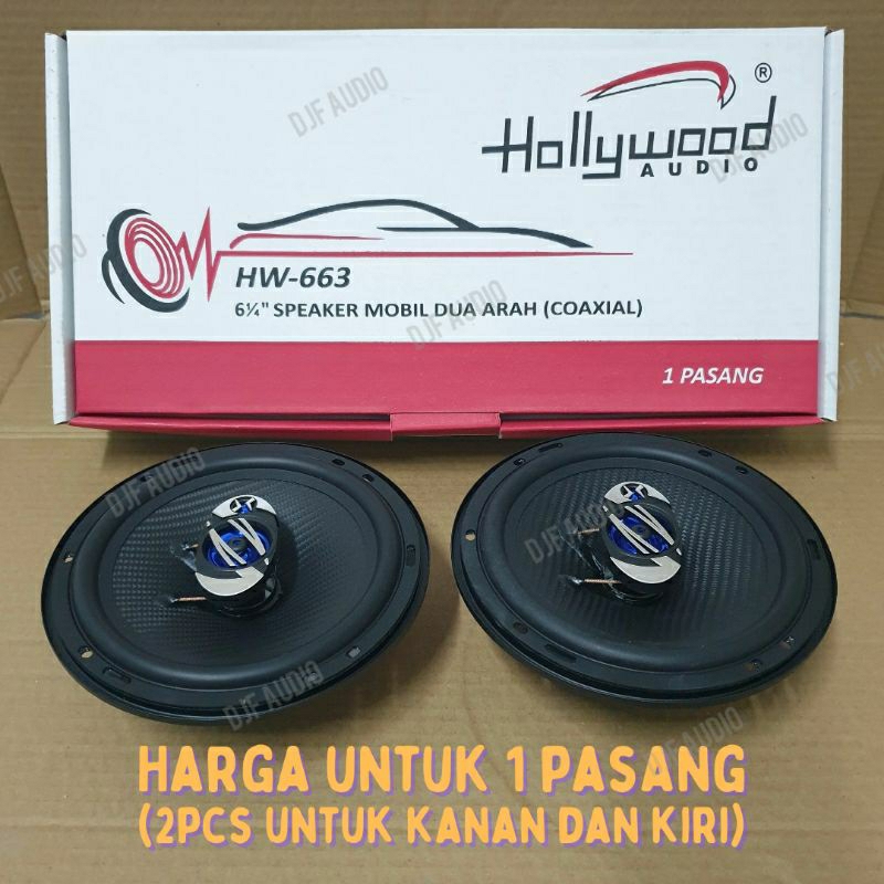 Speaker Coaxial Hollywood HW-663 - 6 1/4 inch - 125 Watt - 2 Way Coaxial - Speaker dan twitter untuk