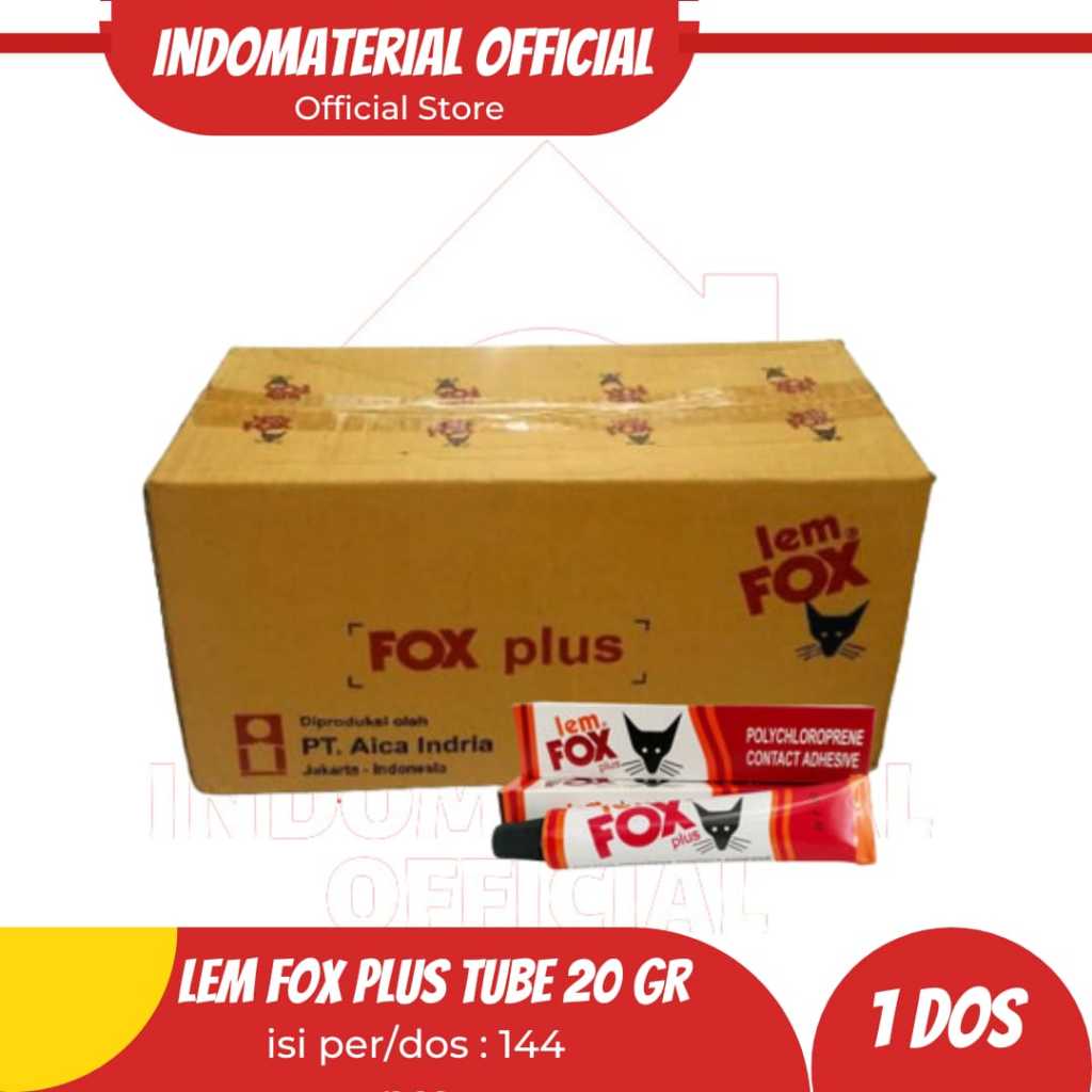 

Paket Hemat Lem Fox Plus Tube 20 Gr Harga Grosir 1 Dos/144 Pcs