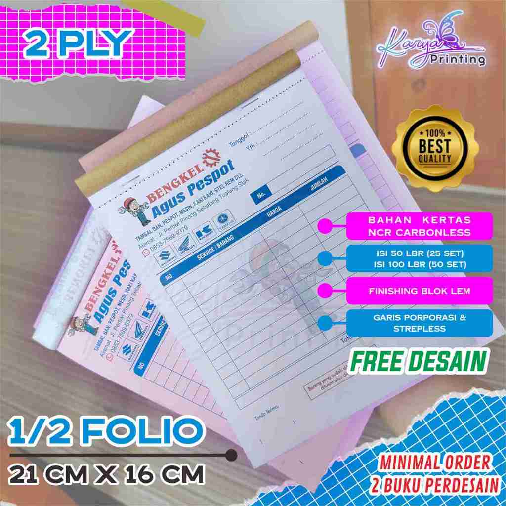 

Cutom 2 ply, nota custom,surat jalan, faktur, free desain, nama toko sendiri