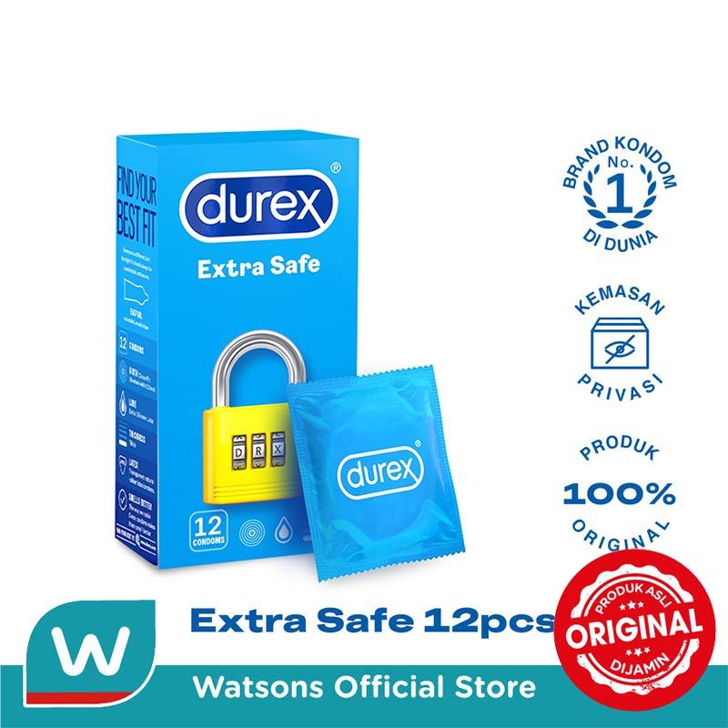 Durex Extra Safe 12s - Kondom Tebal Lelaki