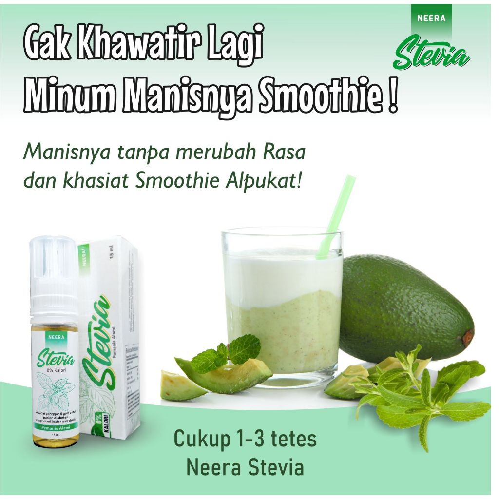 

Neera Stevia Tetes Pemanis Alami dari Extract Daun Stevia Untuk Smoothie Alpukat Rendah Kalori