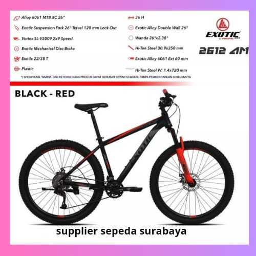 SEPEDA GUNUNG EXOTIC 2612 AM MTB MOUNTAIN BIKE SEPEDA GUNUNG PACIFIC,SEPEDA READY SEMUA WARNA - NEW