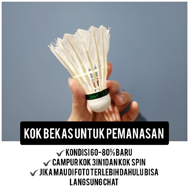 Shuttlecock Bekas 3in1 dan Spin Shuttlecock Badmin Bekas Shuttlecock Badminton Bekas Shuttlecock Pem