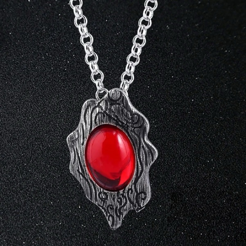 Neklace Cosplay Anime Devil May Cry Dante Amulet Red Crystal Figure