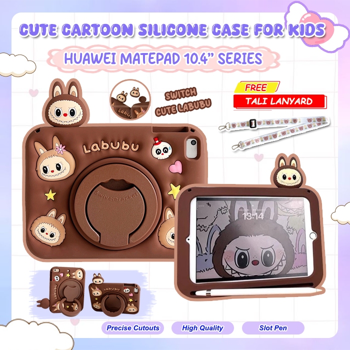Huawei Matepad 10.4 Inch 2020 R 2022 Tab Tablet 10.4" Cute Ring Soft Case Casing Cover Sarung Kesing