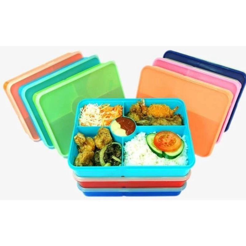 Kotak Makan Melva Sekat 5 / Kotak Catering / Tempat Makan / Kotak Bekal