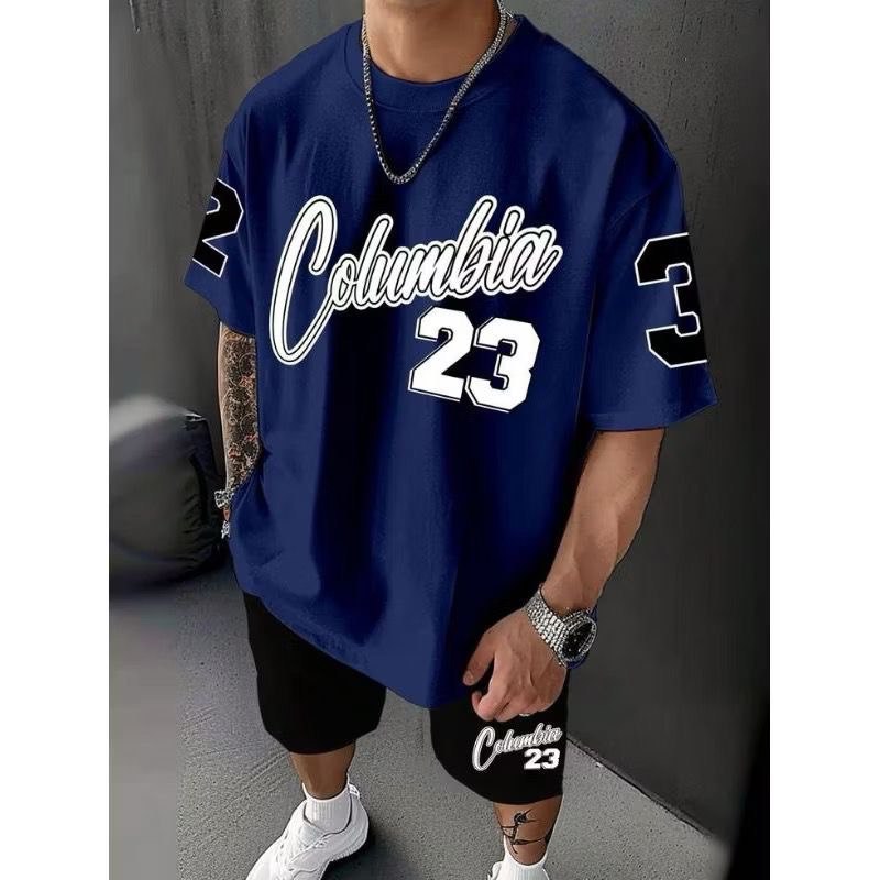 kaos T-shirt oversize (S-6XL) COLUMBIA 23  bigsize hitam putih merah hitam bisa request warna dan cu