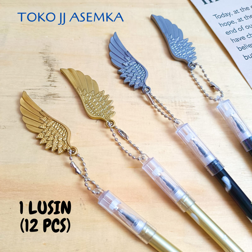 

1 LUSIN (12 PCS) PULPEN MURAH SAYAP SUCI THE ANGEL MALAIKAT BOLPEN PULPEN PEN PENA ATK GROSIR COD
