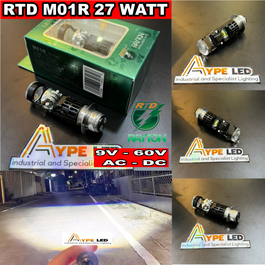 ORIGINAL LAMPU LED H6 M01R TIPE B DAN A RTD RAYTON CAHAYA BILED LAMPU UTAMA H6 RTD RAYTON