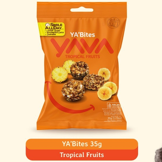 

YAVA YA'Bites Tropical Fruits 35g - Oat Rasa Buah Tropis