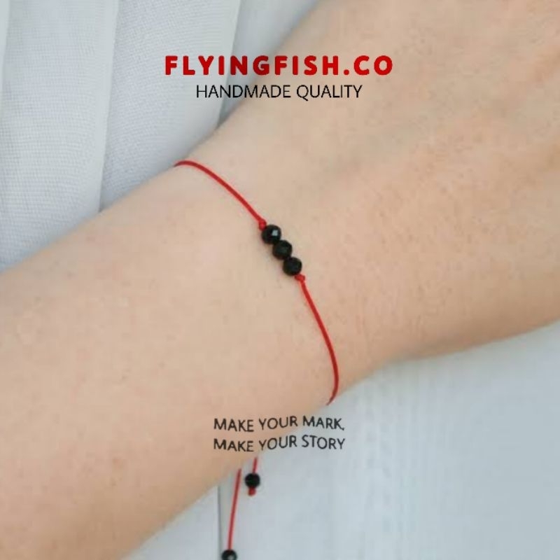GELANG TALI MERAH SIMPLE TIPIS ELEGANT - FLYINGFISH.CO