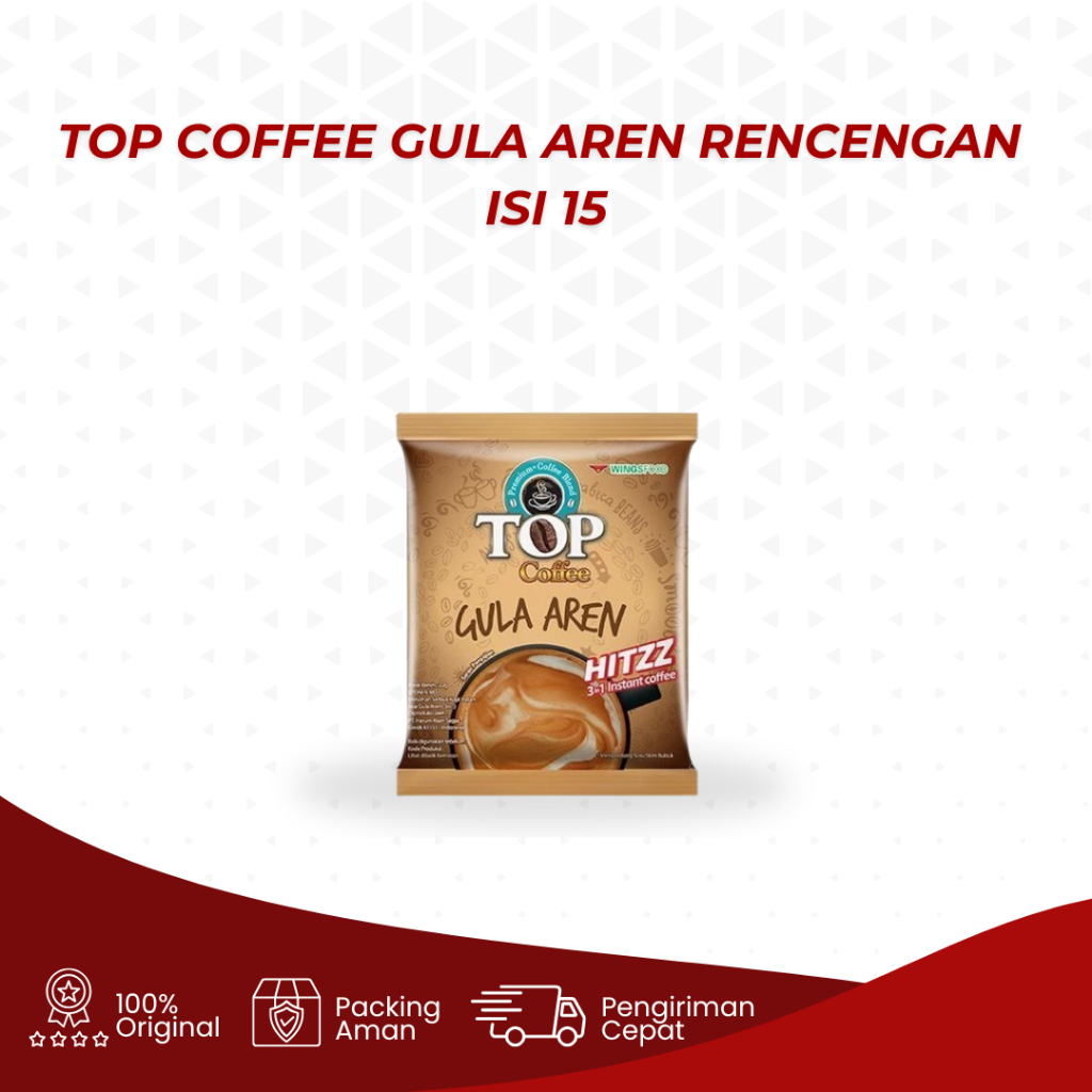 

Top Coffee Gula Aren 22 Gram Rencengan isi 15 Pcs