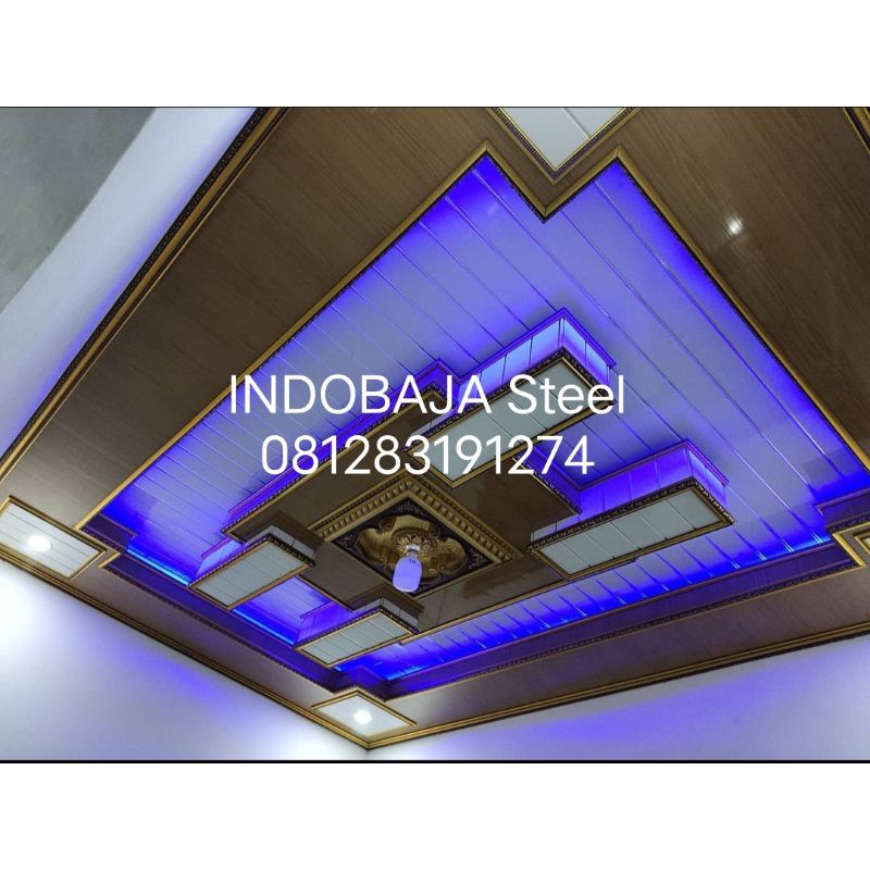 Plafon pvc per meter terima terpasang