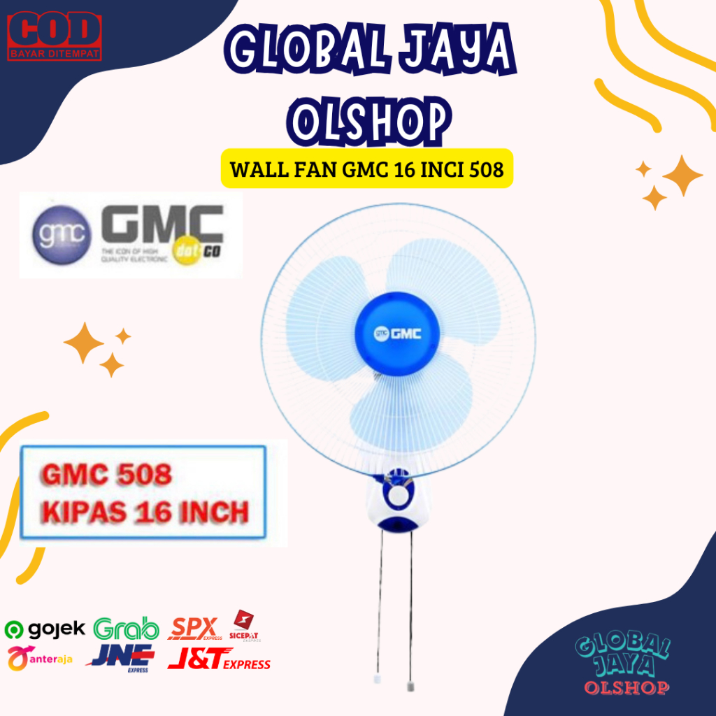 GMC KIPAS ANGIN DINDING 16 INCI / WALL FAN GMC ORI 100% - KIPAS ANGIN TEMBOK (INSTAN)