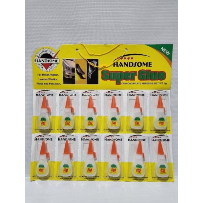 

12 PCS LEM HANDSOME - SUPER GLUE HANDSOME - LEM SERBAGUNA 12 PCS / LEM PEREKAT SERBA GUNA / LEM