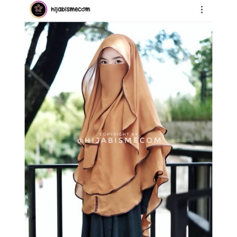 khimar poni cadar syari 3 layer by hijabisme murah
