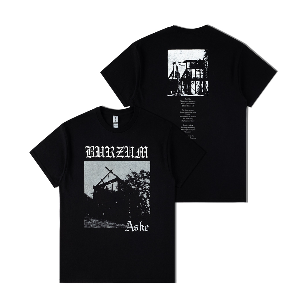 [HOT] Burzum - Aske T-Shirt Katun Hitam Unisex