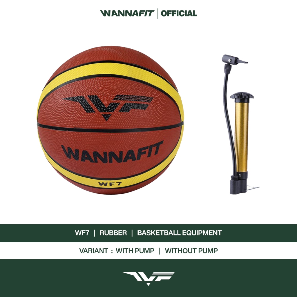 WANNAFIT Bola Basket WF7 Size 7 | Free Pentil | Alat Olahraga Outdoor