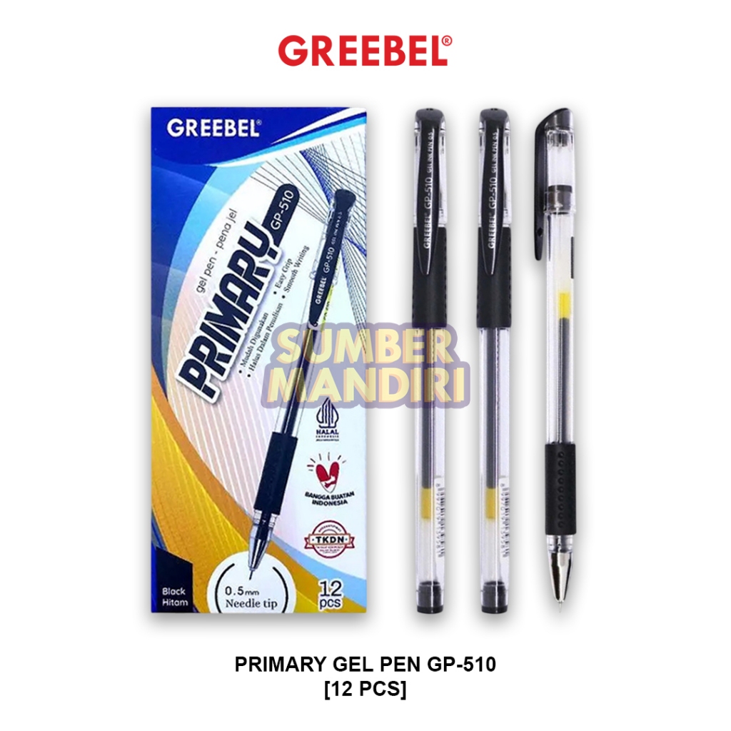

Gel Pen Pulpen Pena GREEBEL Primary GP-510 0.5 [12 PCS]